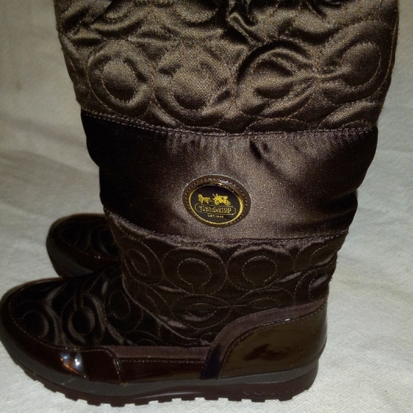 Like New Coach Boots winter or rain boot 8 ...8 1/2 - Picture 3 of 9